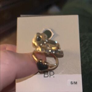 Gold and Black Ring Set